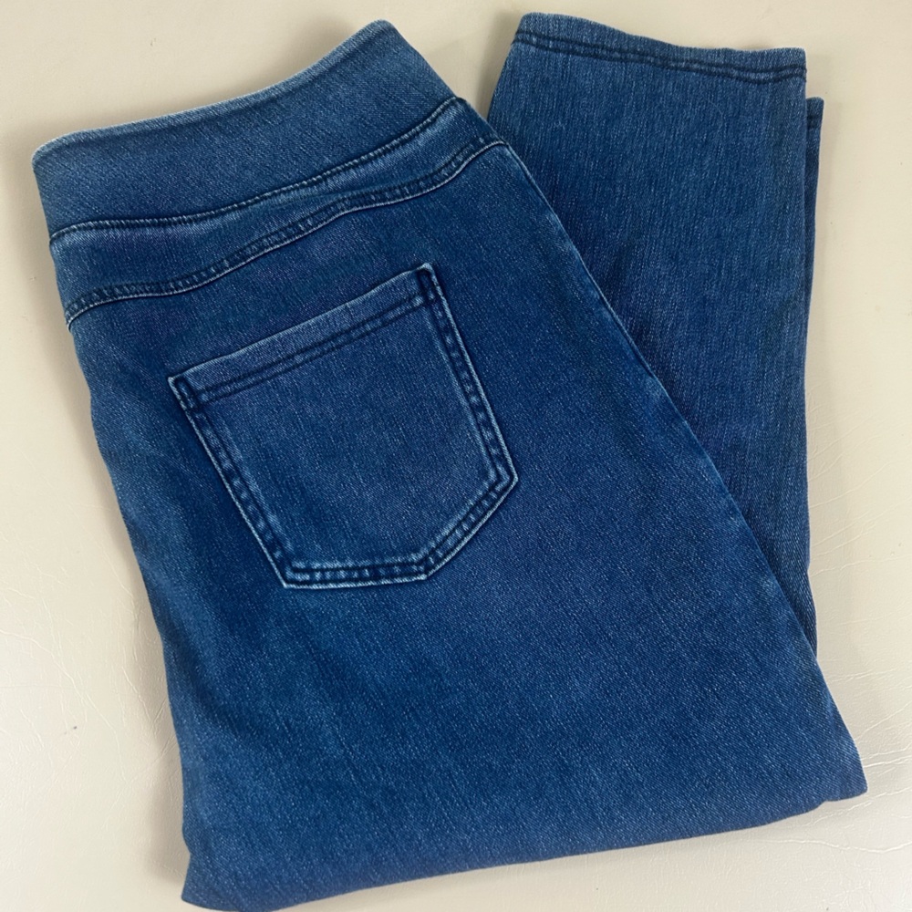 HALARA Deep Blue Crop Skinny High Rise Jeans Capris Pants Womens X-Large